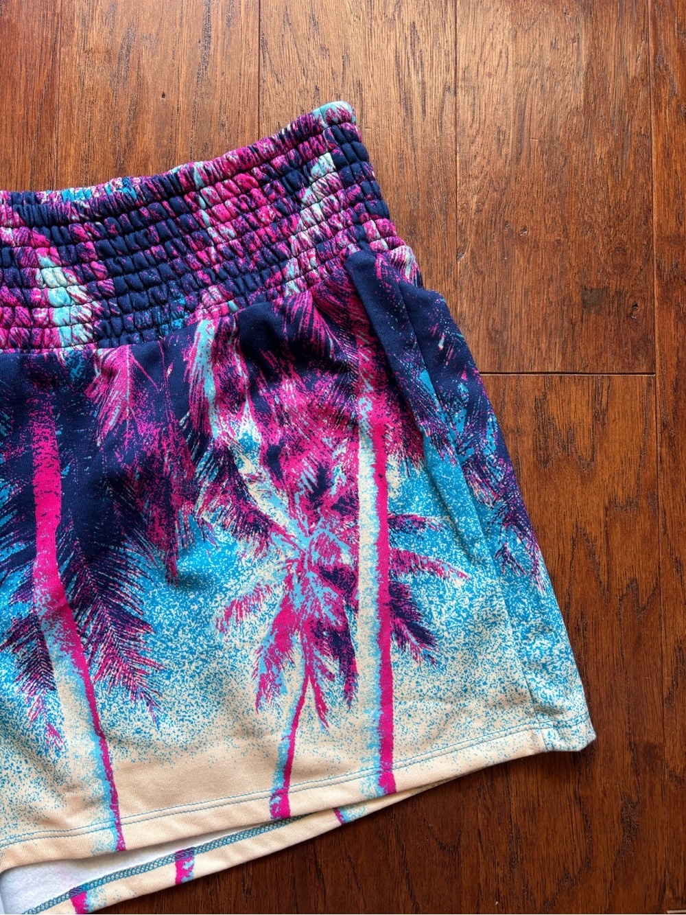 Torrid Tropical Palm Print Shorts Blue Pink | Size 3X | Plus Size - Picture 6 of 10